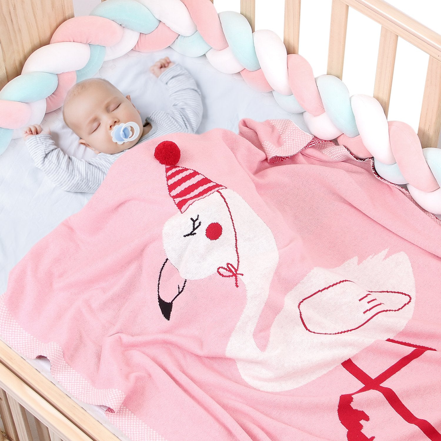 Baby Holding Blanket Stereo Flamingo Blanket Air Conditioning Blanket Children Knitted Cover Blanket Wholesale Baby