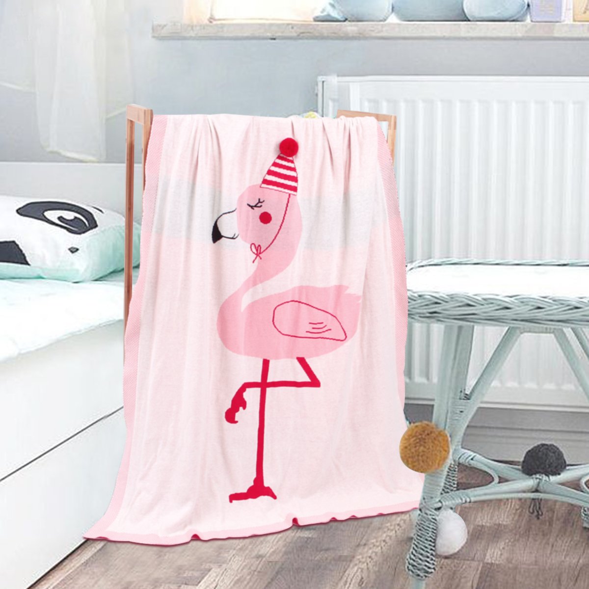 Baby Holding Blanket Stereo Flamingo Blanket Air Conditioning Blanket Children Knitted Cover Blanket Wholesale Baby