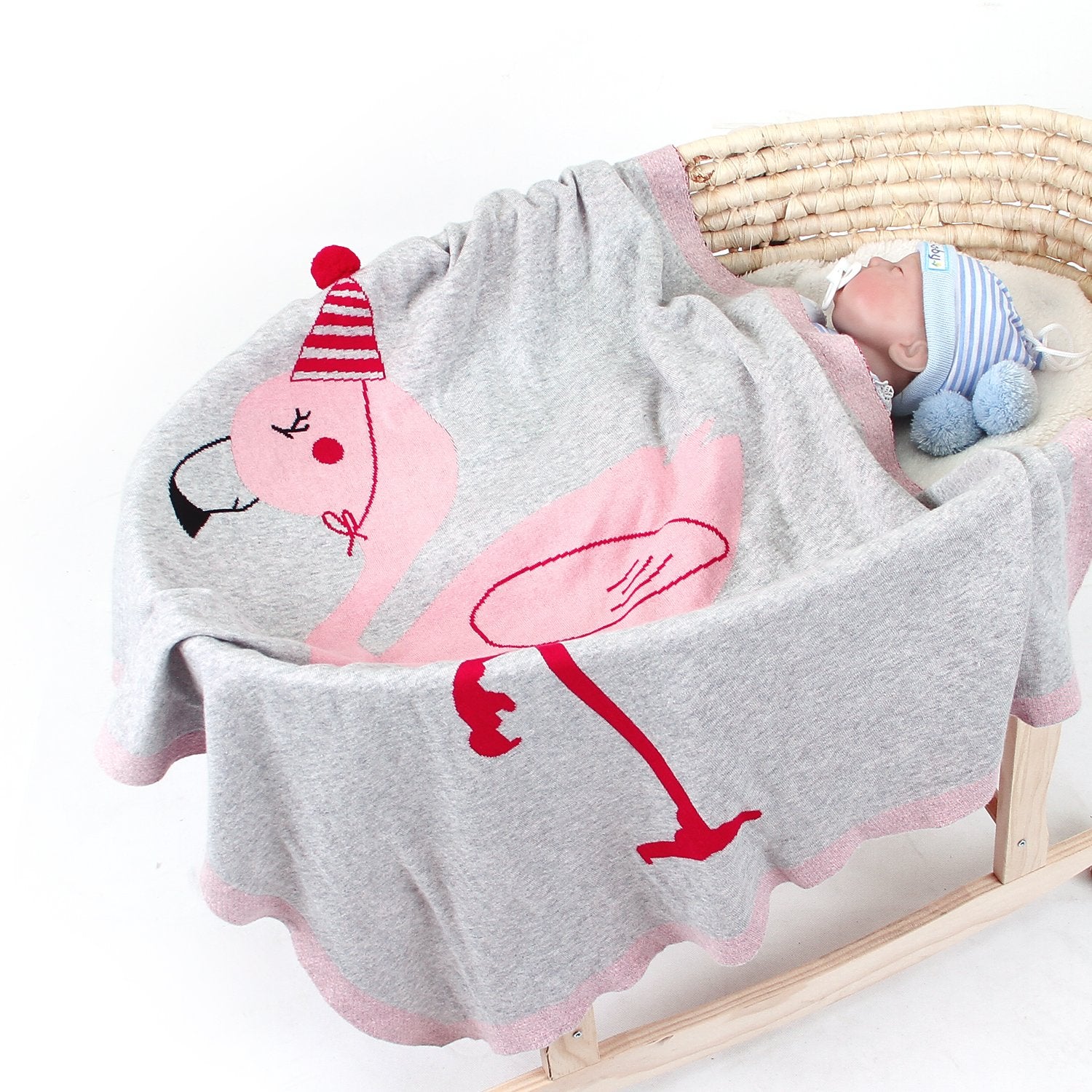 Baby Holding Blanket Stereo Flamingo Blanket Air Conditioning Blanket Children Knitted Cover Blanket Wholesale Baby