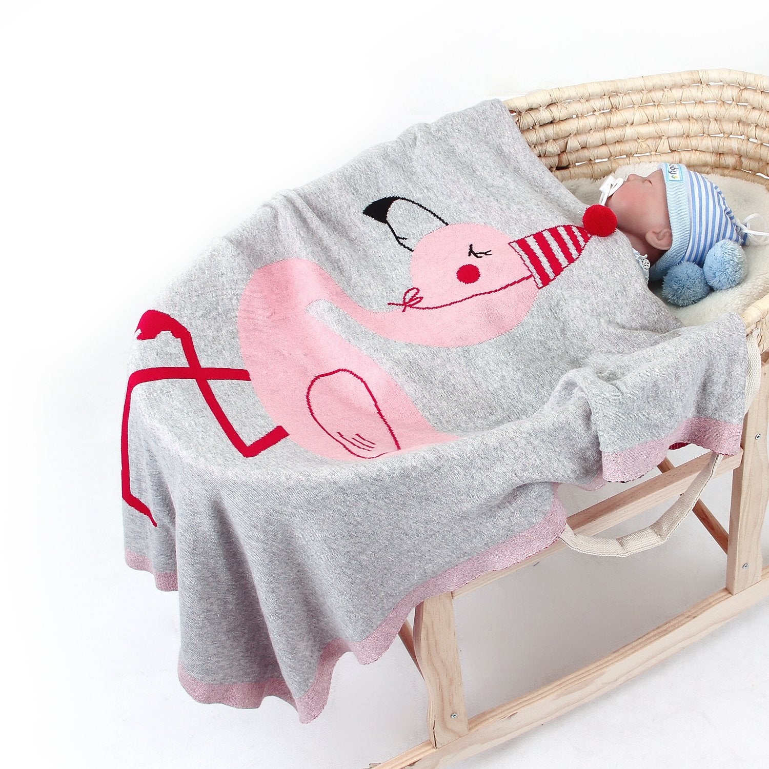 Baby Holding Blanket Stereo Flamingo Blanket Air Conditioning Blanket Children Knitted Cover Blanket Wholesale Baby