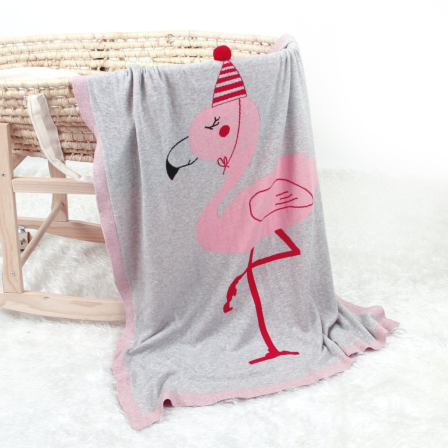 Baby Holding Blanket Stereo Flamingo Blanket Air Conditioning Blanket Children Knitted Cover Blanket Wholesale Baby