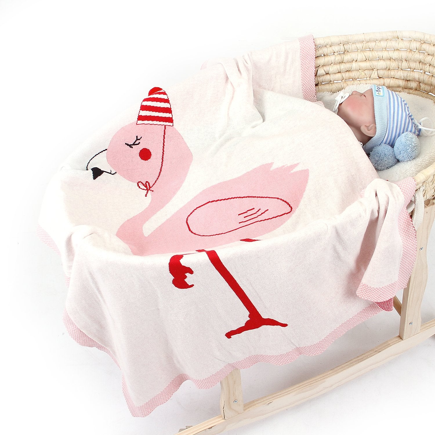 Baby Holding Blanket Stereo Flamingo Blanket Air Conditioning Blanket Children Knitted Cover Blanket Wholesale Baby