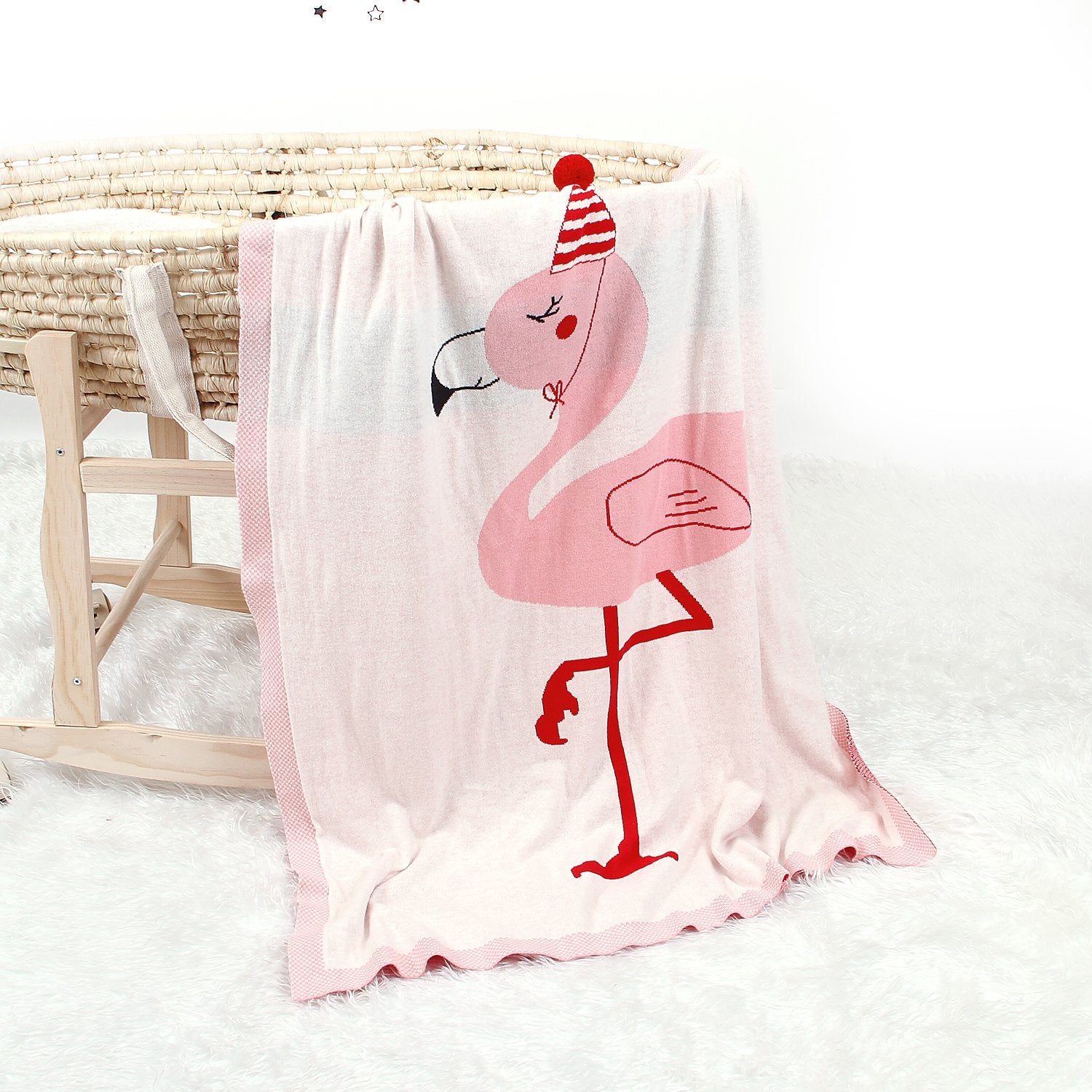 Baby Holding Blanket Stereo Flamingo Blanket Air Conditioning Blanket Children Knitted Cover Blanket Wholesale Baby