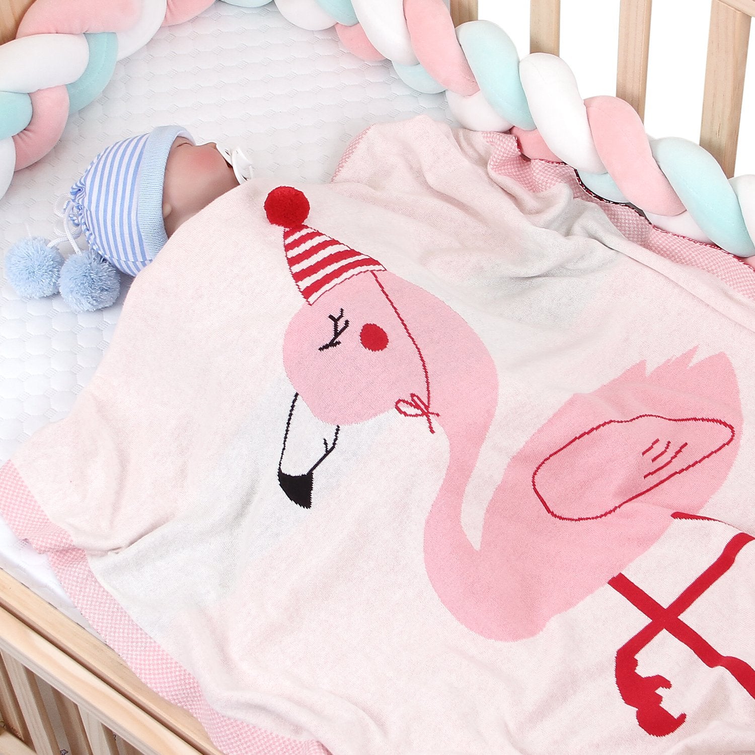 Baby Holding Blanket Stereo Flamingo Blanket Air Conditioning Blanket Children Knitted Cover Blanket Wholesale Baby