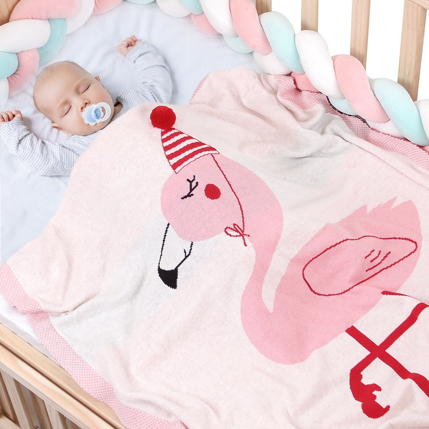 Baby Holding Blanket Stereo Flamingo Blanket Air Conditioning Blanket Children Knitted Cover Blanket Wholesale Baby