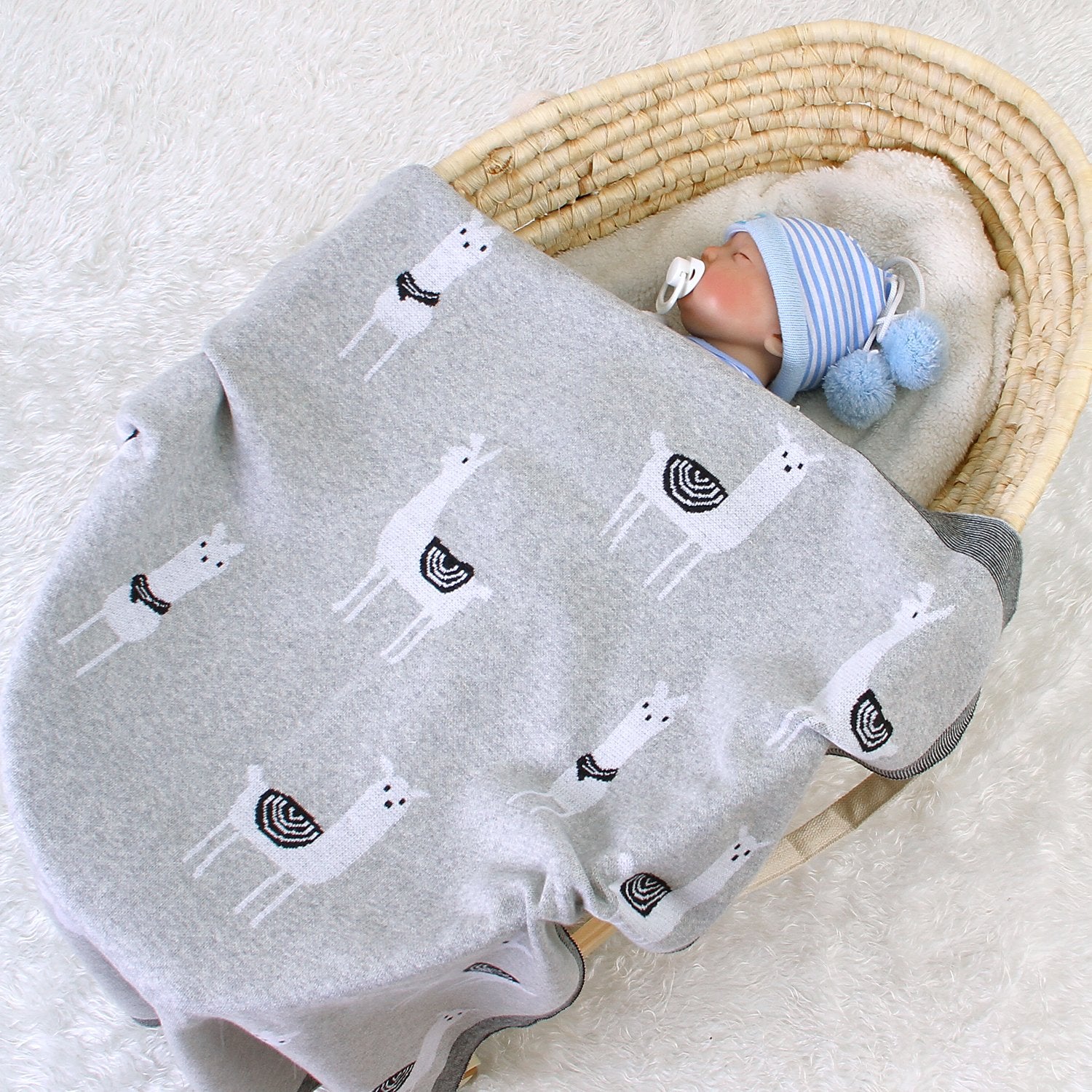 Baby Knitted Alpaca Carry Blanket Baby Stroller Cover Quilt Wholesale Baby Clothes