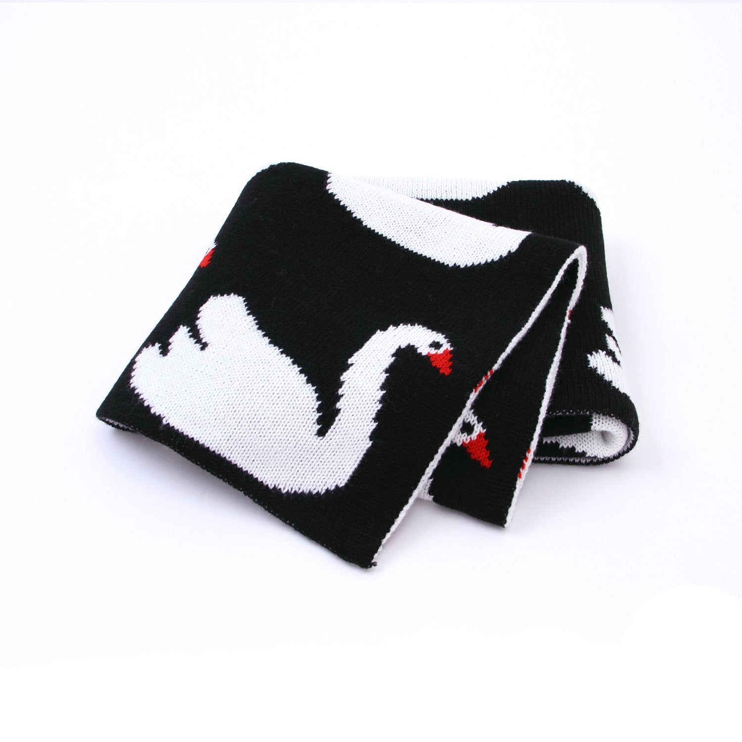 Baby Knitted Blanket Cartoon Swan Baby Outing Hugging Blanket Baby Wholesale Clothing