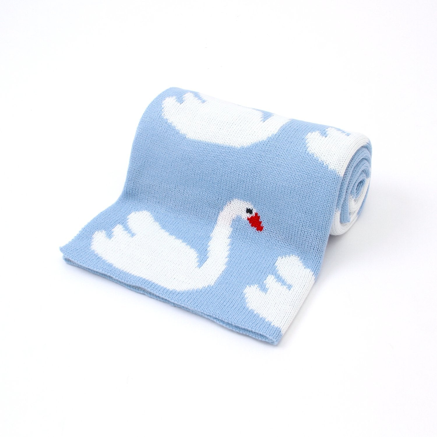 Baby Knitted Blanket Cartoon Swan Baby Outing Hugging Blanket Baby Wholesale Clothing