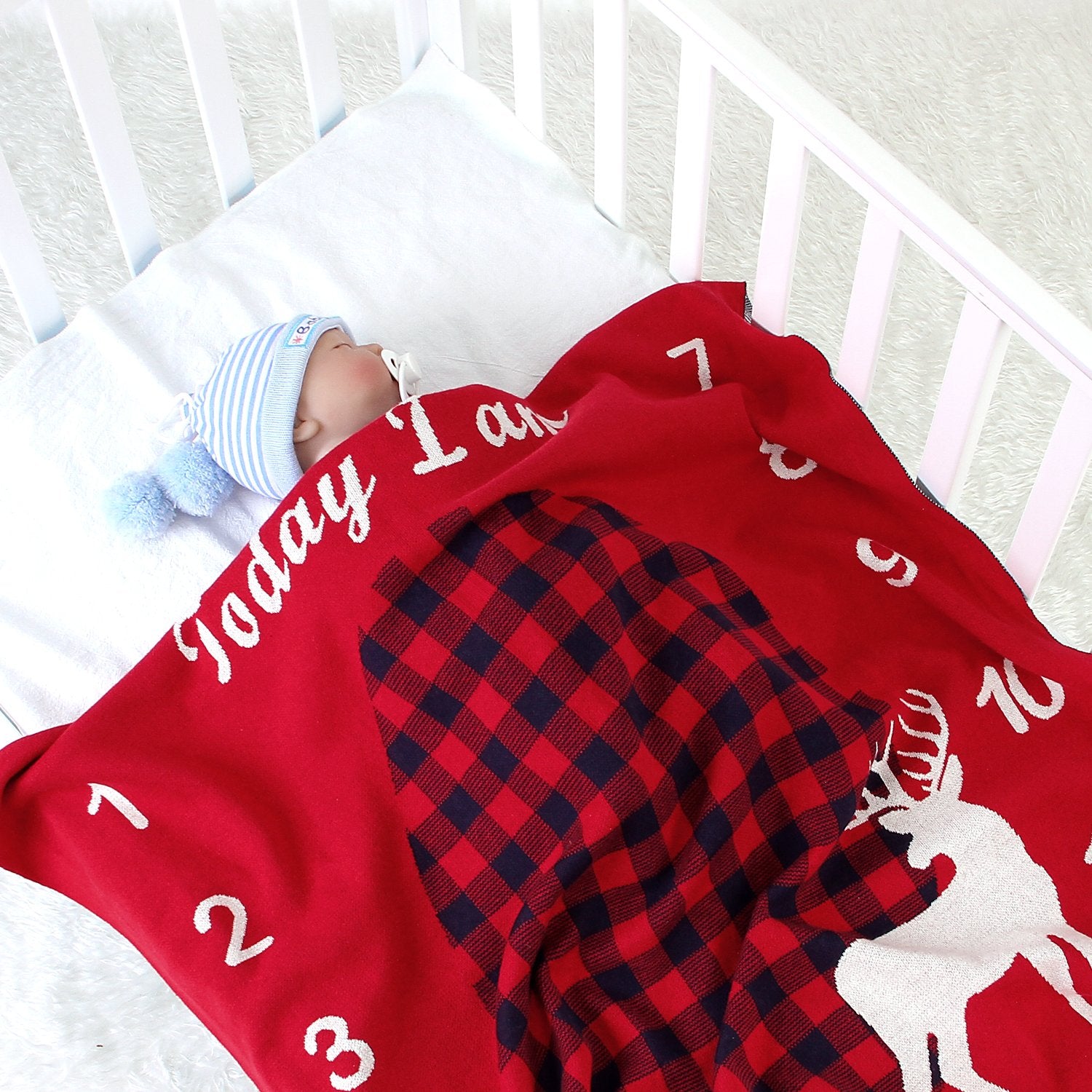 Baby Milestone Blanket Child Photograph Memorial Blanket Knitted Cover Blanket Wholesale Baby Clothes