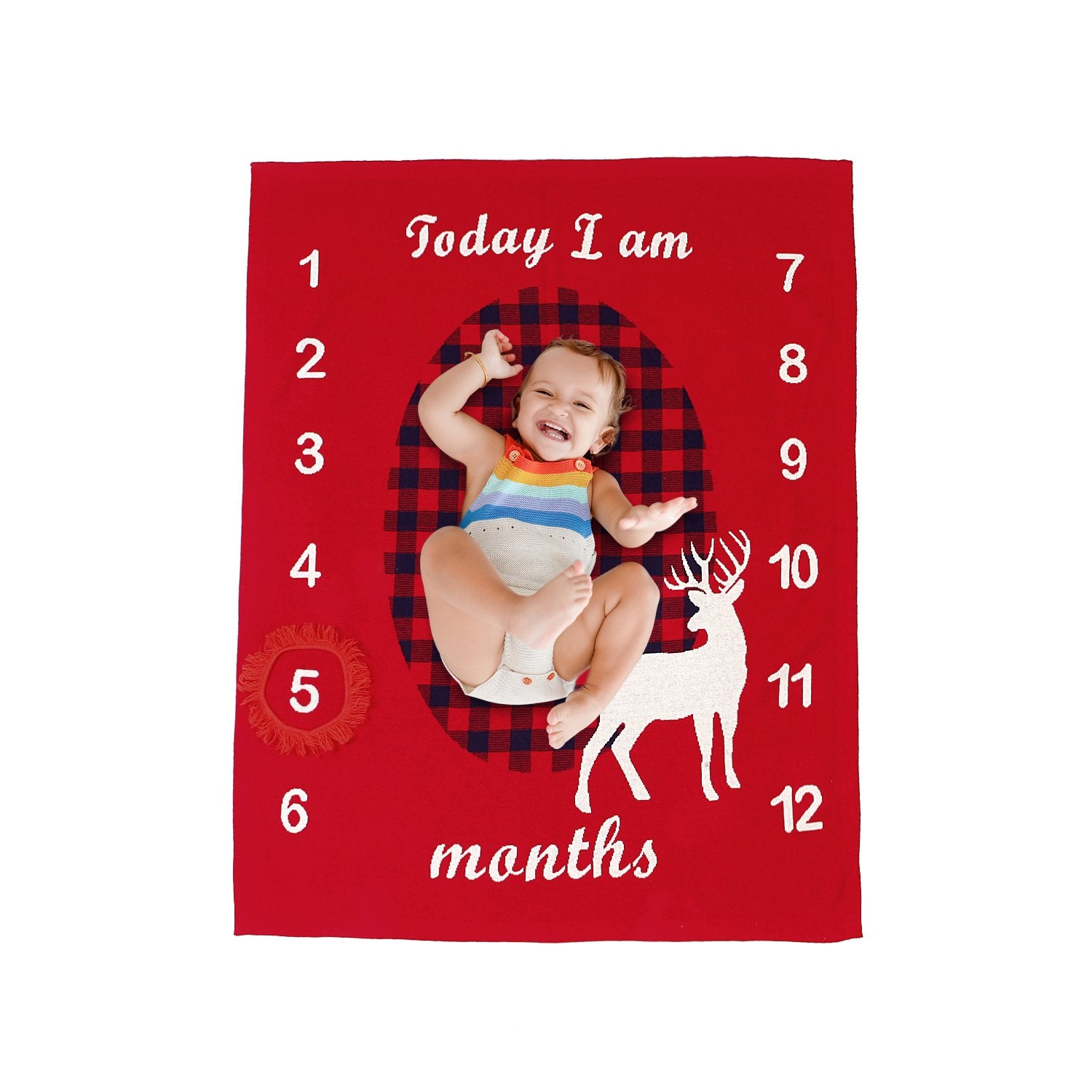 Baby Milestone Blanket Child Photograph Memorial Blanket Knitted Cover Blanket Wholesale Baby Clothes