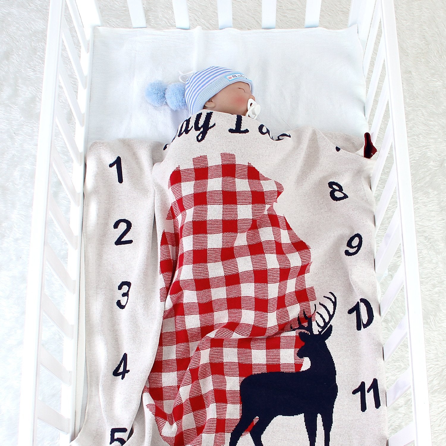 Baby Milestone Blanket Child Photograph Memorial Blanket Knitted Cover Blanket Wholesale Baby Clothes