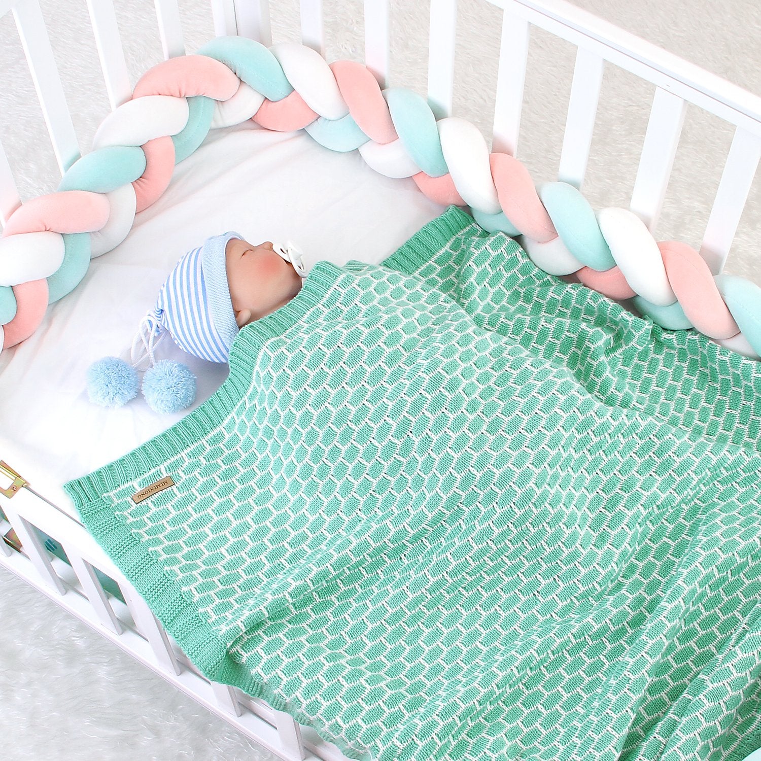 Baby Plaid Knitted Blanket Cover Wholesale Baby Clothes