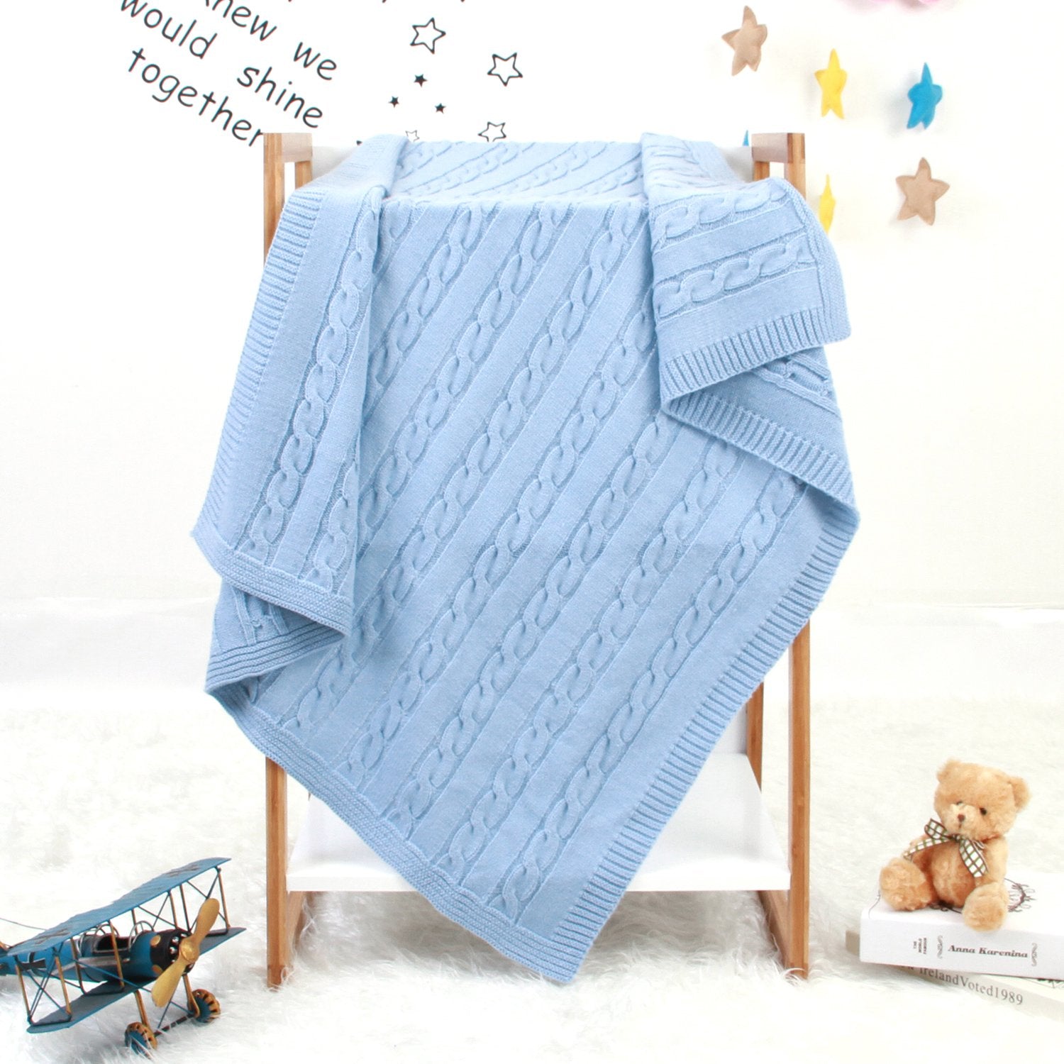 Baby Solid Color Knitted Blanket Baby Windproof Cover Baby Clothes Wholesale Distributors