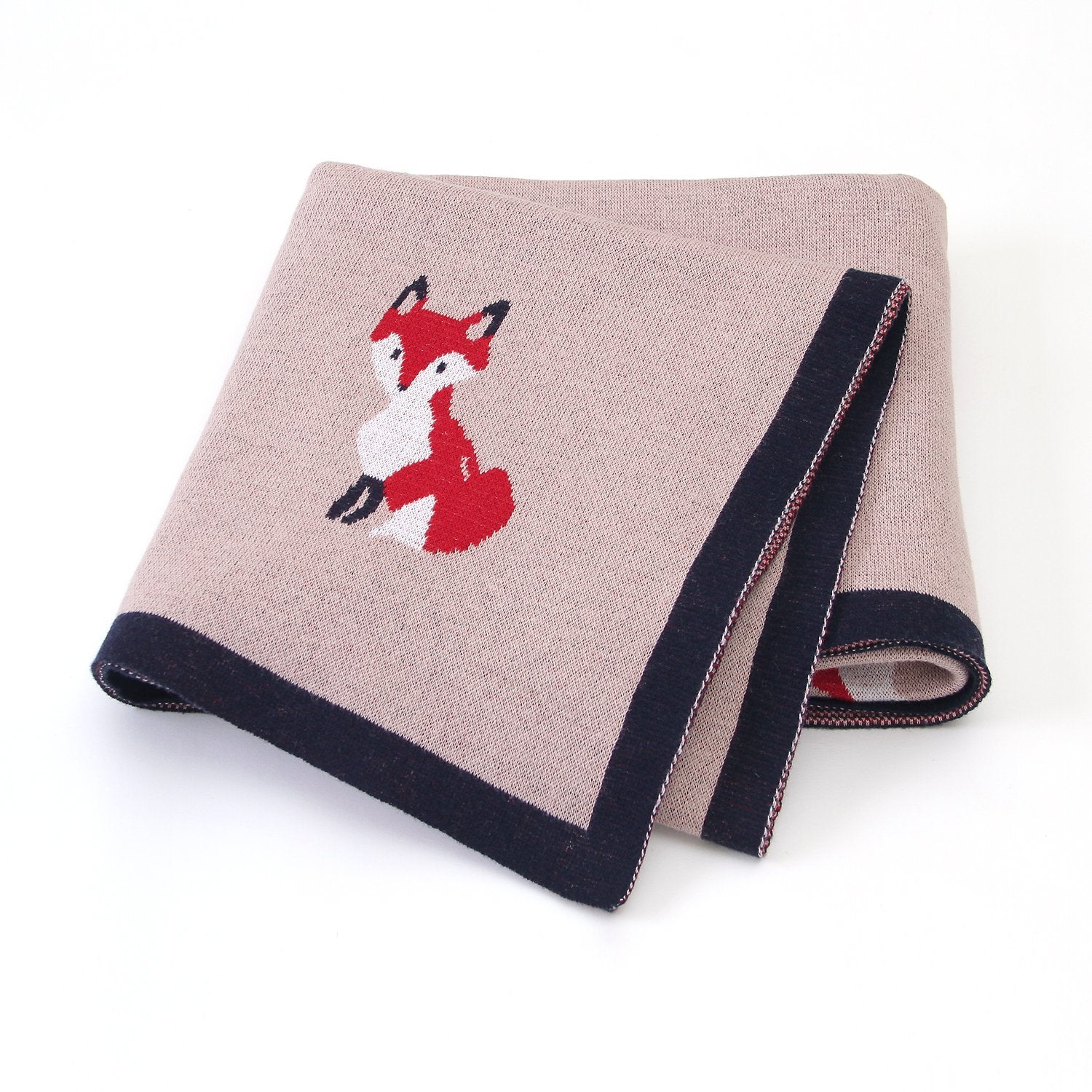 Baby Spring And Autumn Blanket Cartoon Fox Knitted Blanket Baby Holding Blanket Baby Wholesale Clothing