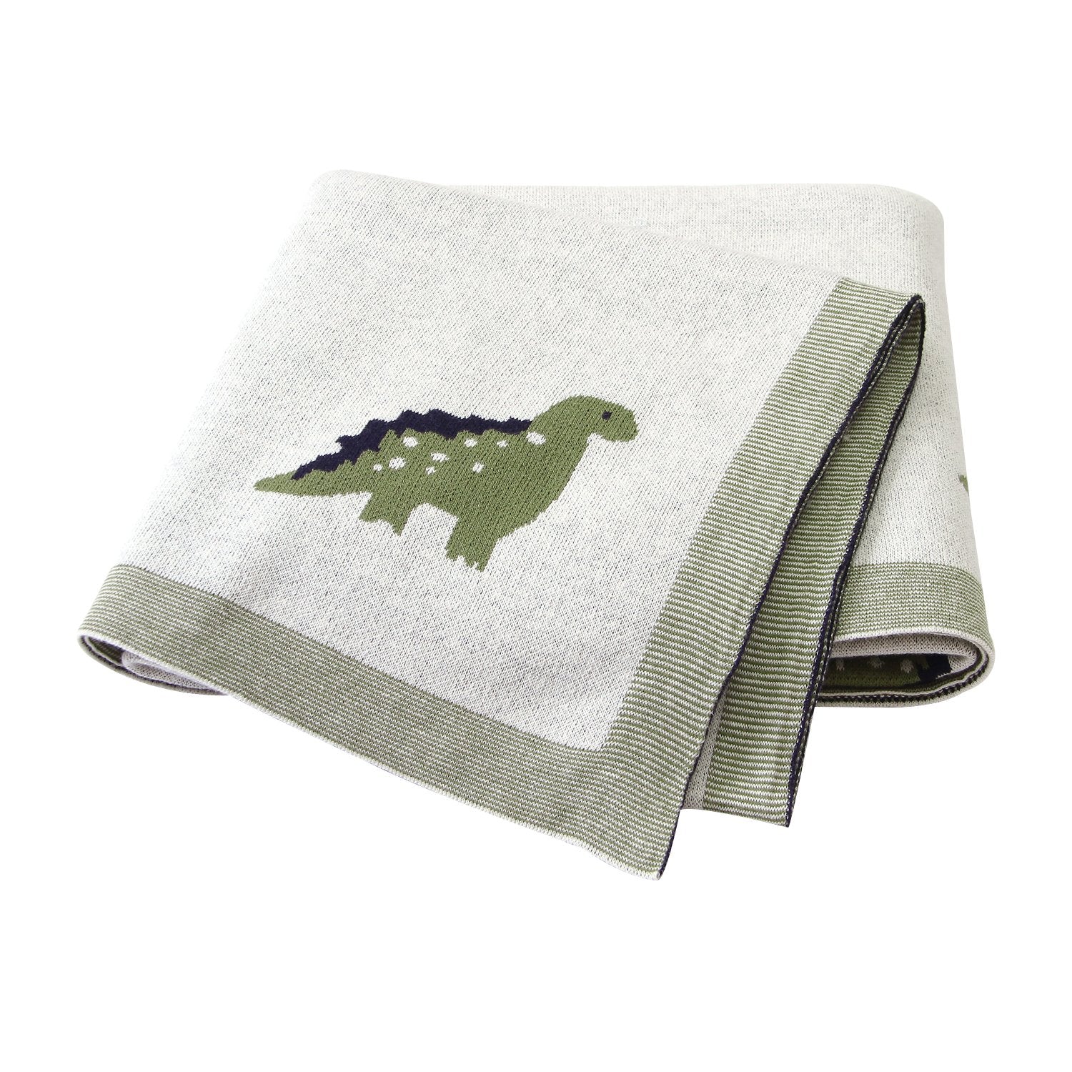 Baby Spring And Autumn Blanket Cartoon Little Dinosaur Knitted Baby Blanket Wholesale Baby Clothes