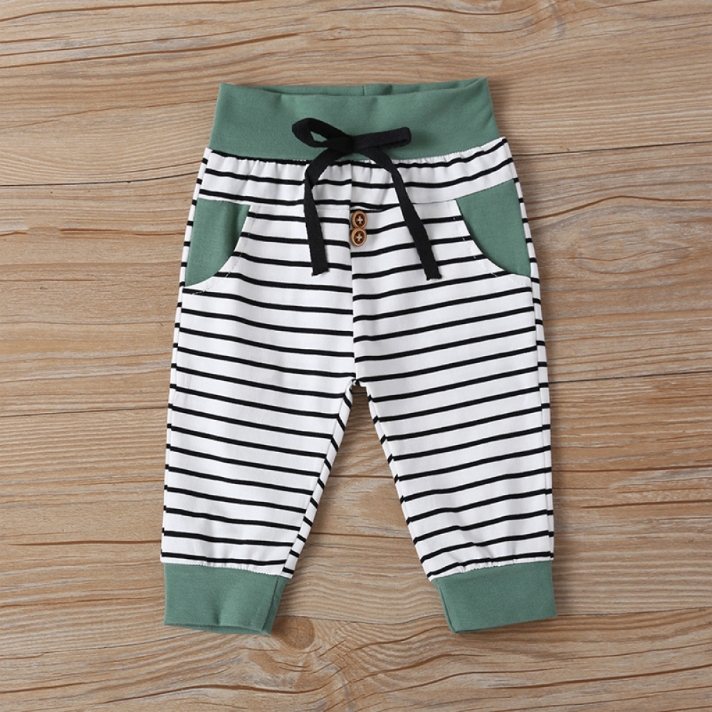 Baby Bear Printed Cute Long Sleeve Top & Striped Pants baby clothes wholesale distributors