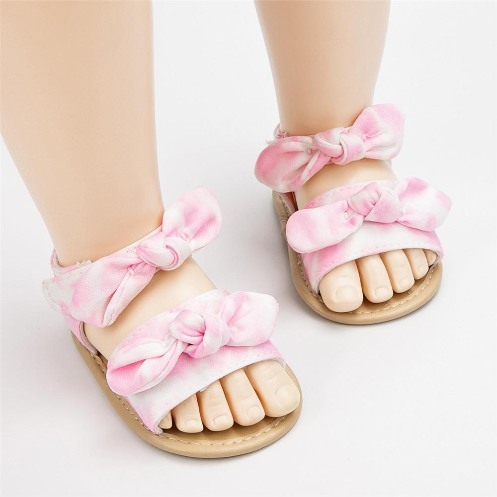 Baby Girls Bow Decor Tie Dye Sandals baby boy clothes wholesale