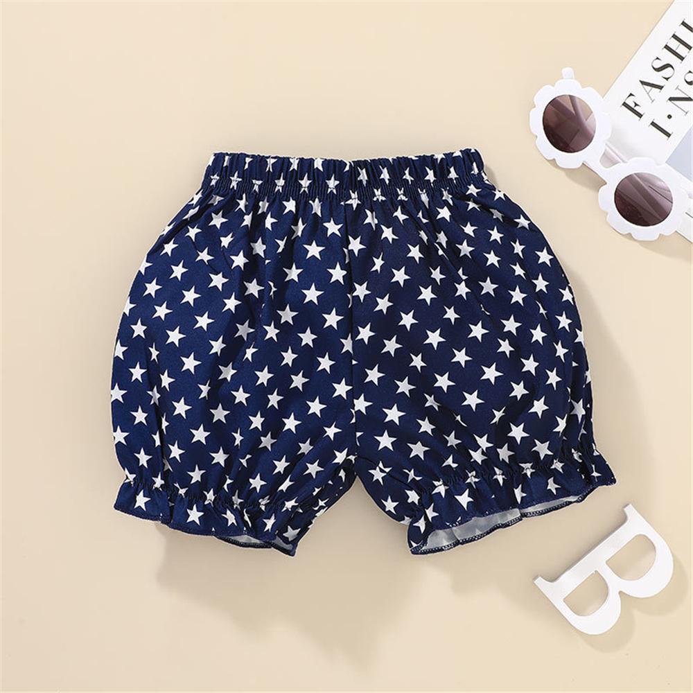 Baby Girls Bow Striped Star Sling Top & Shorts Wholesale Baby Clothes