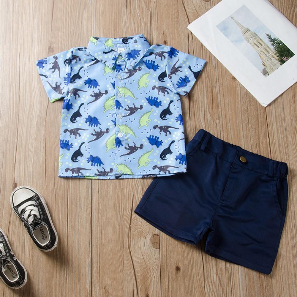 Boy Summer Short Sleeve Shirt & Shorts Toddler Boy Set