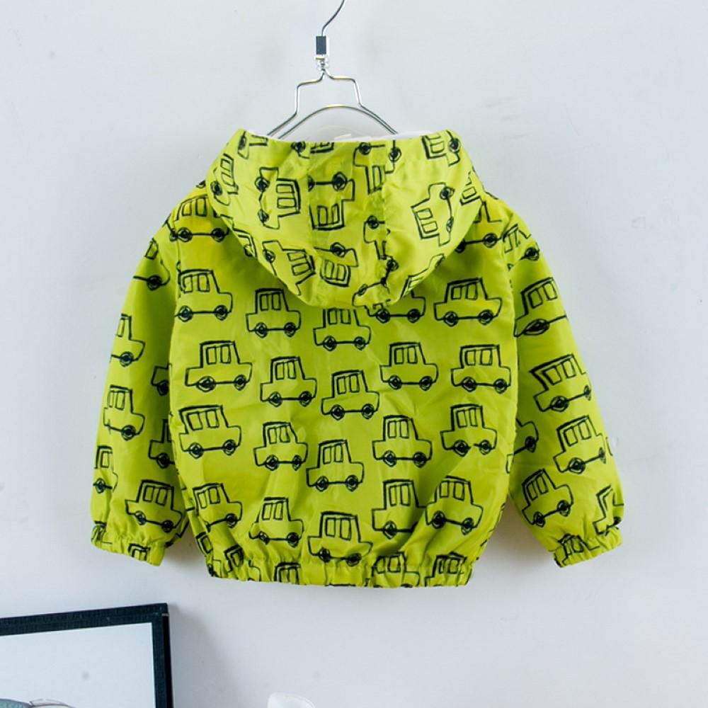 Boys Cartoon Car Long Sleeve Printed Jacket Boy Clothing Wholesale