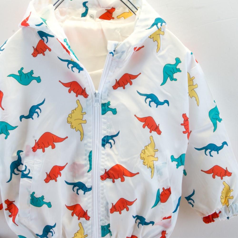 Boys Long Sleeve Hooded Dinosaur Printed Jackets  Boy Clothing Wholesale