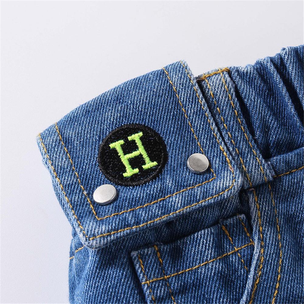 Boys Solid Color Casual Jeans Wholesale Boys Clothing