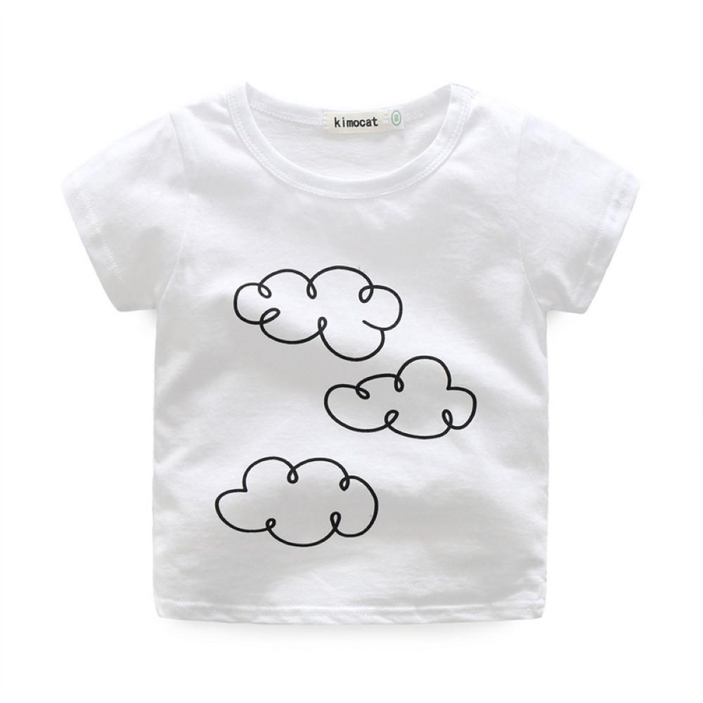 Boys Summer Boys' Cloud Print Short Sleeve T-Shirt & Shorts Wholesale Kidswear