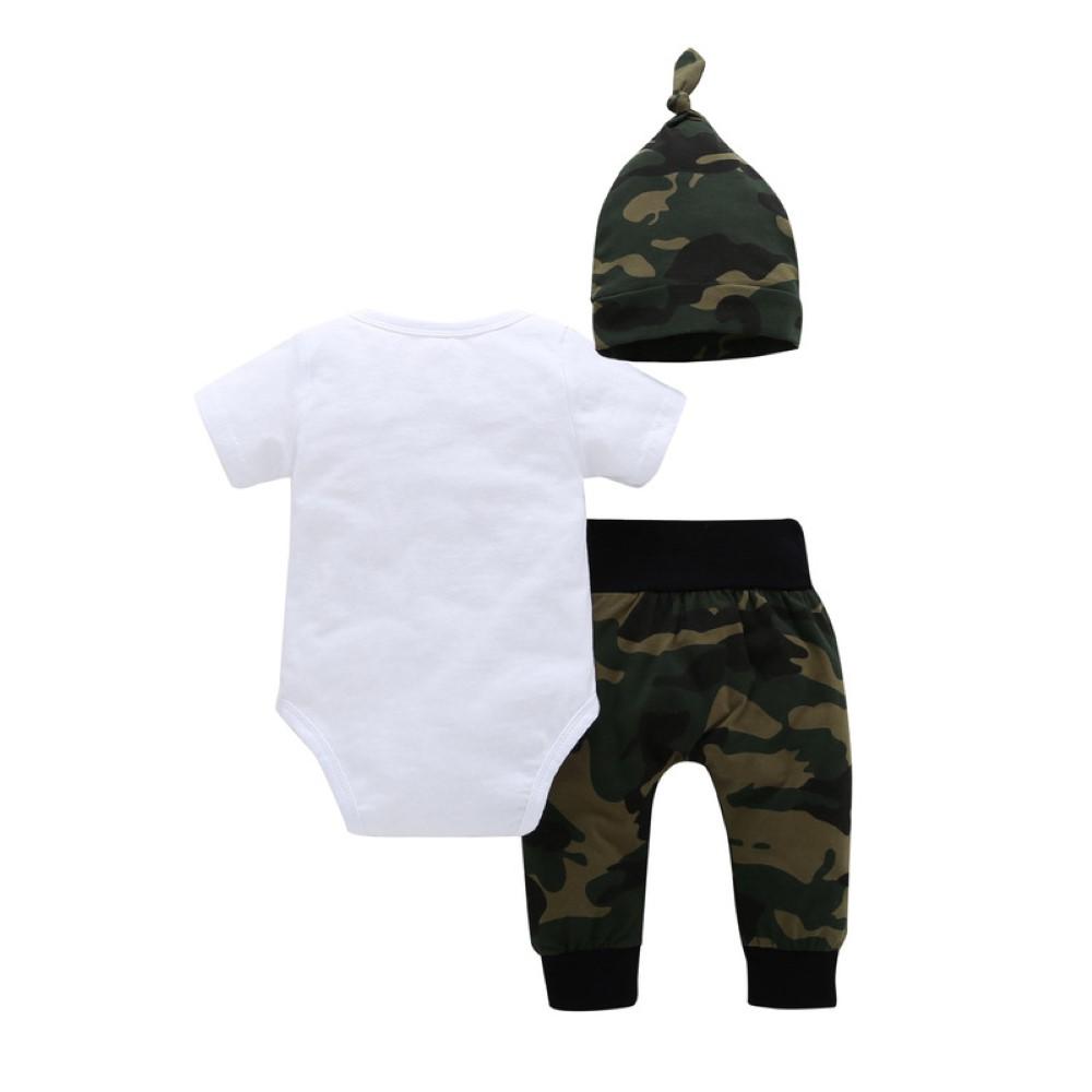 Boys Summer Boys' Jumpsuit & Camouflage Pants & Hat Kids Clothing Suppliers