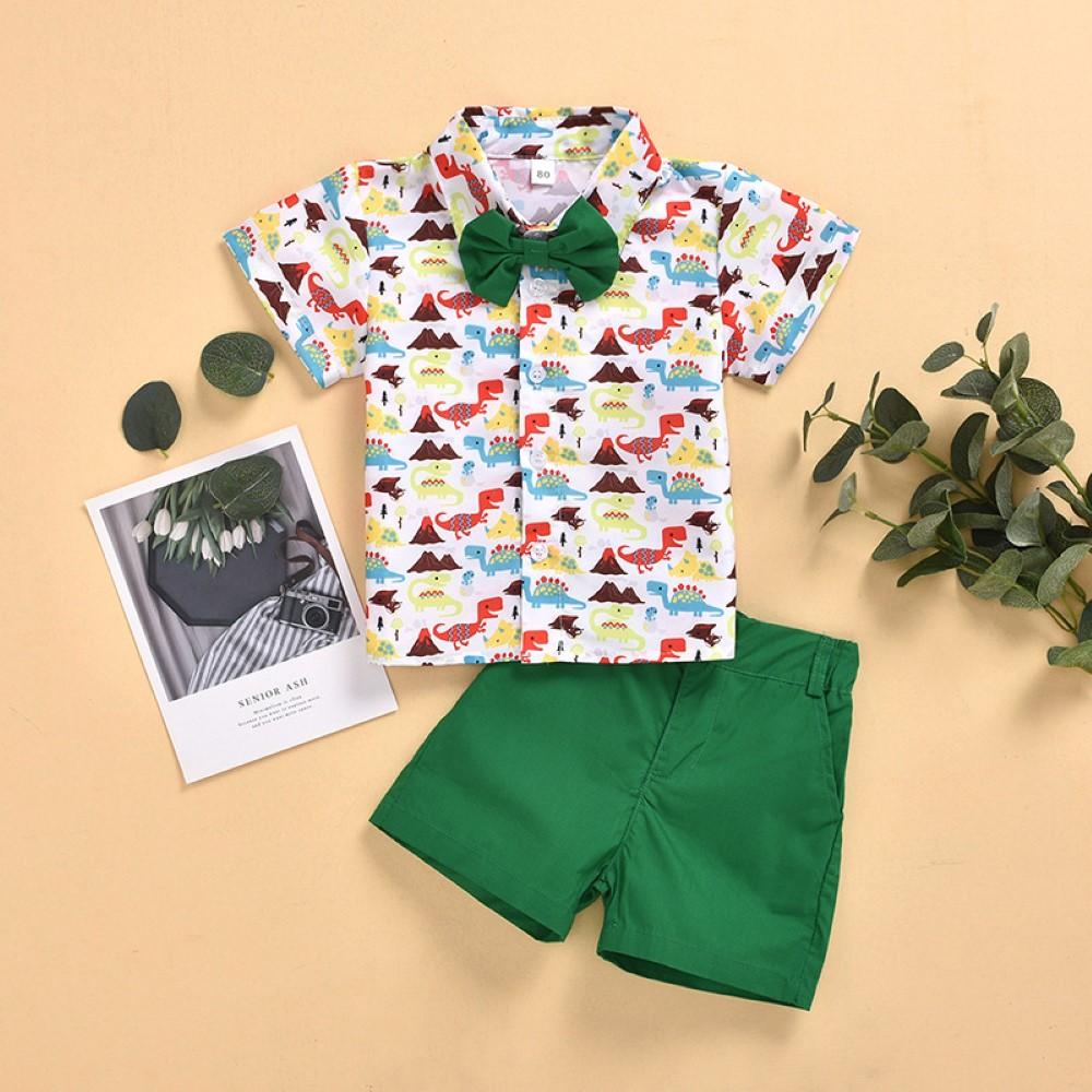 Boys Summer Boys' Short Sleeve Shirt Bow & Shorts Wholesale Toddler Boy Clothes