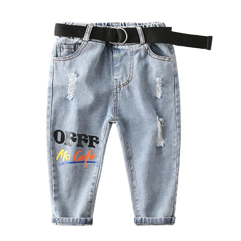 Boys' Jeans Casual Pants Straight-Leg Printed Trousers Wholesale Childrens Clothing