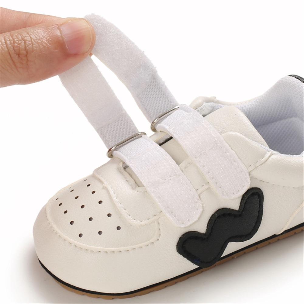 Baby Unisex Breathable Magic Tape PU Sneakers Baby Shoe Wholesale