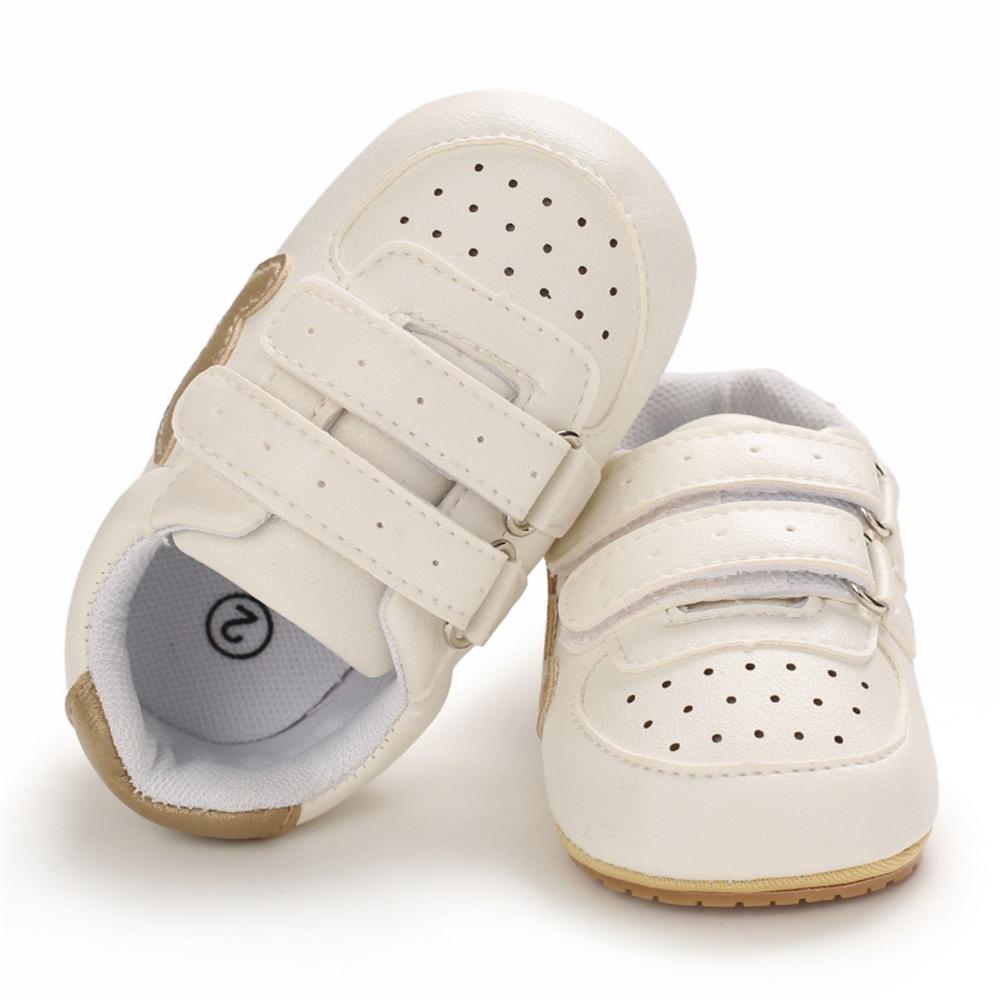 Baby Unisex Breathable Magic Tape PU Sneakers Baby Shoe Wholesale