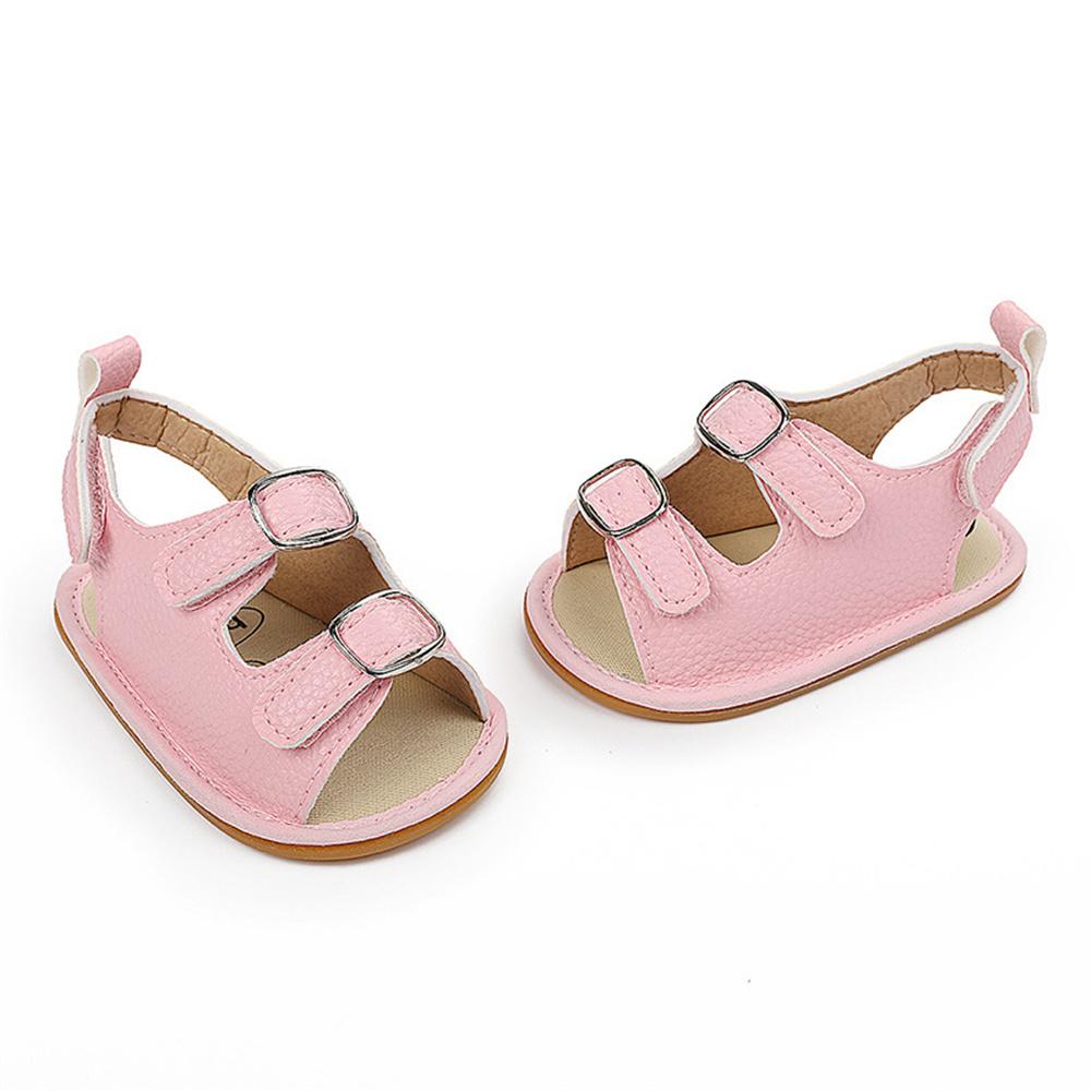 Baby Unisex Buckle Magic Tape Solid Sandals Wholesale Baby Shoes