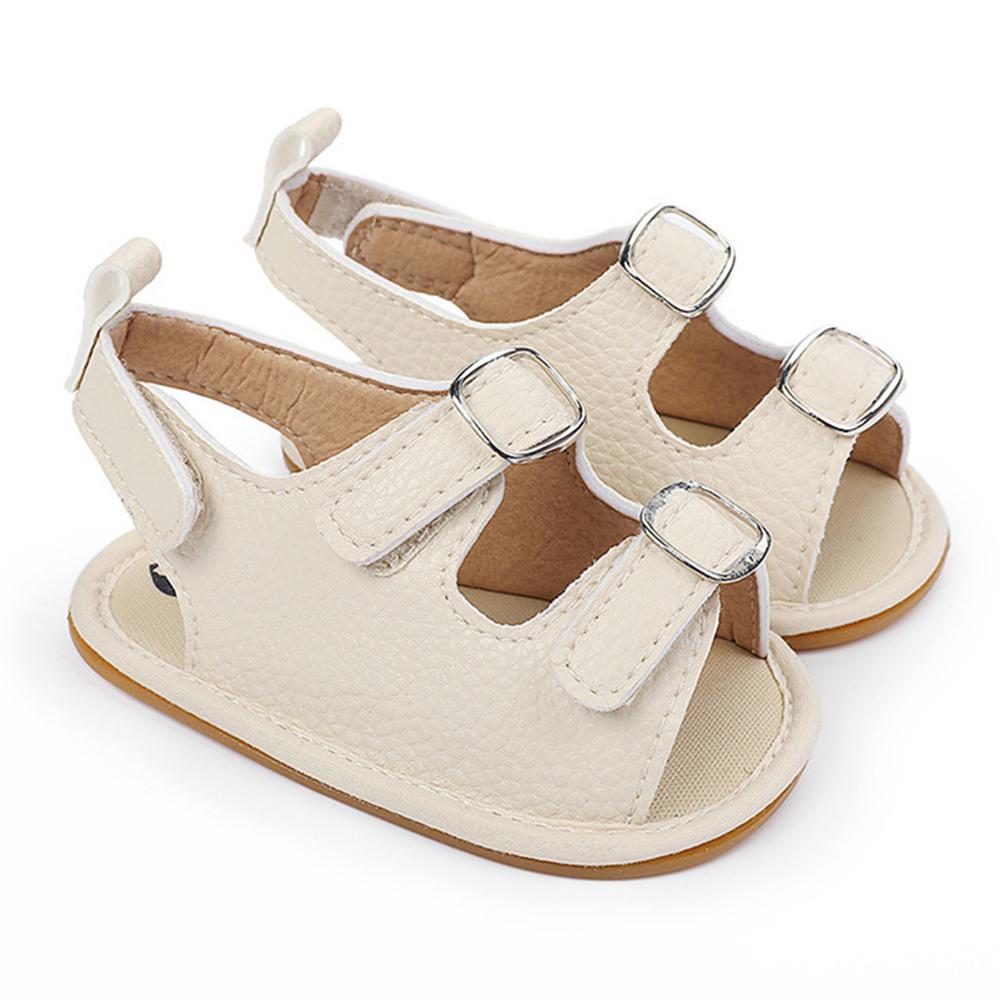 Baby Unisex Buckle Magic Tape Solid Sandals Wholesale Baby Shoes