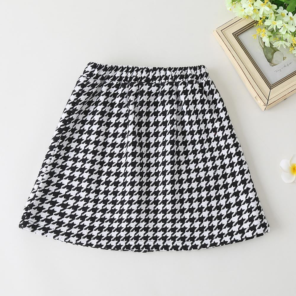 Girls Button Paid Pocket Skirt Trendy Kids Wholesale Clothing