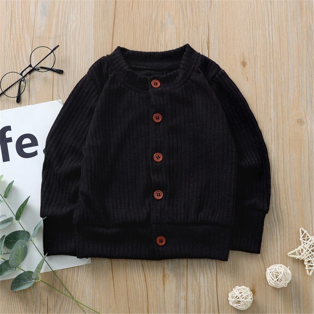 Girls Button Solid Long Sleeve Cardigan Sweaters Girls Wholesale Clothes