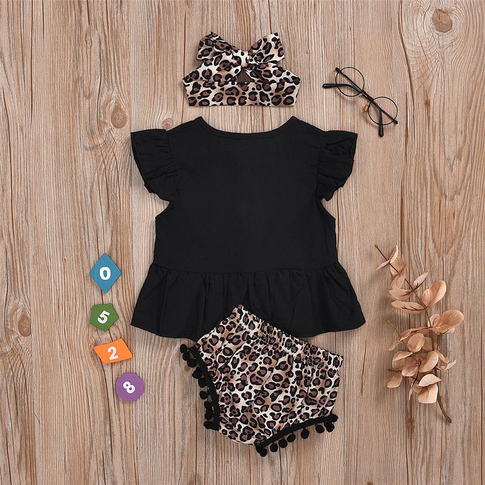 Girls Button Solid Short Sleeve Top & Shorts & Headband wholesale children's boutique clothing suppliers