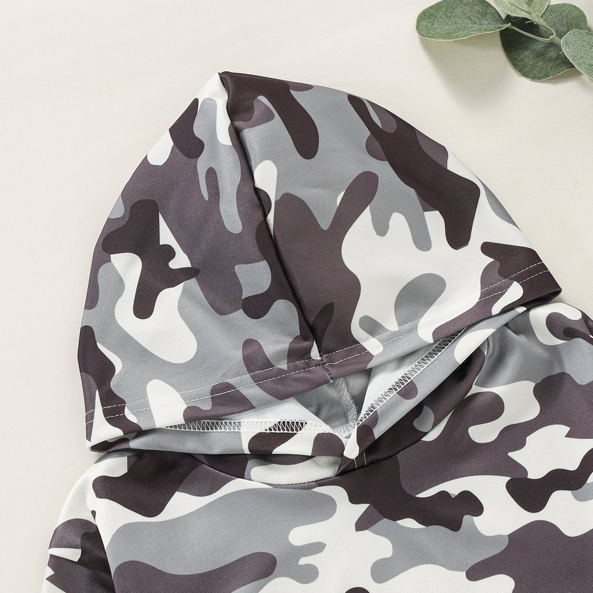 Girls Camouflage Hooded Long Sleeve Top wholesale kids clothes