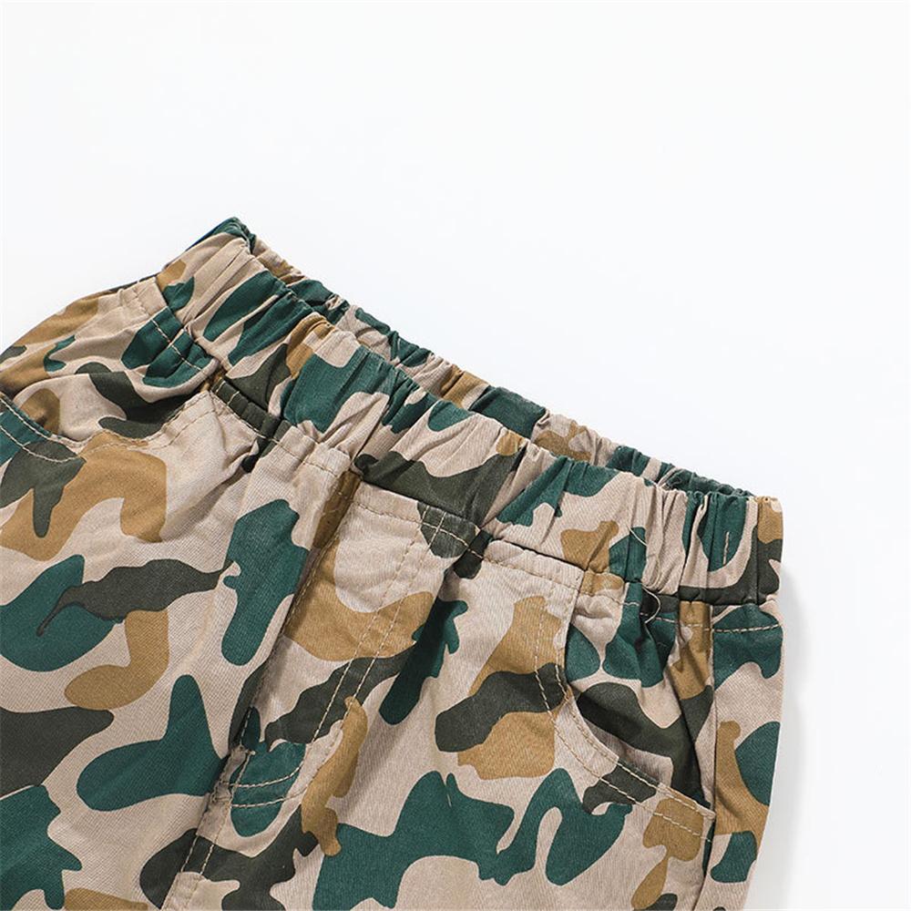 Boys Camouflage Printed Pocket Casual Shorts children's wholesale boutique clothing