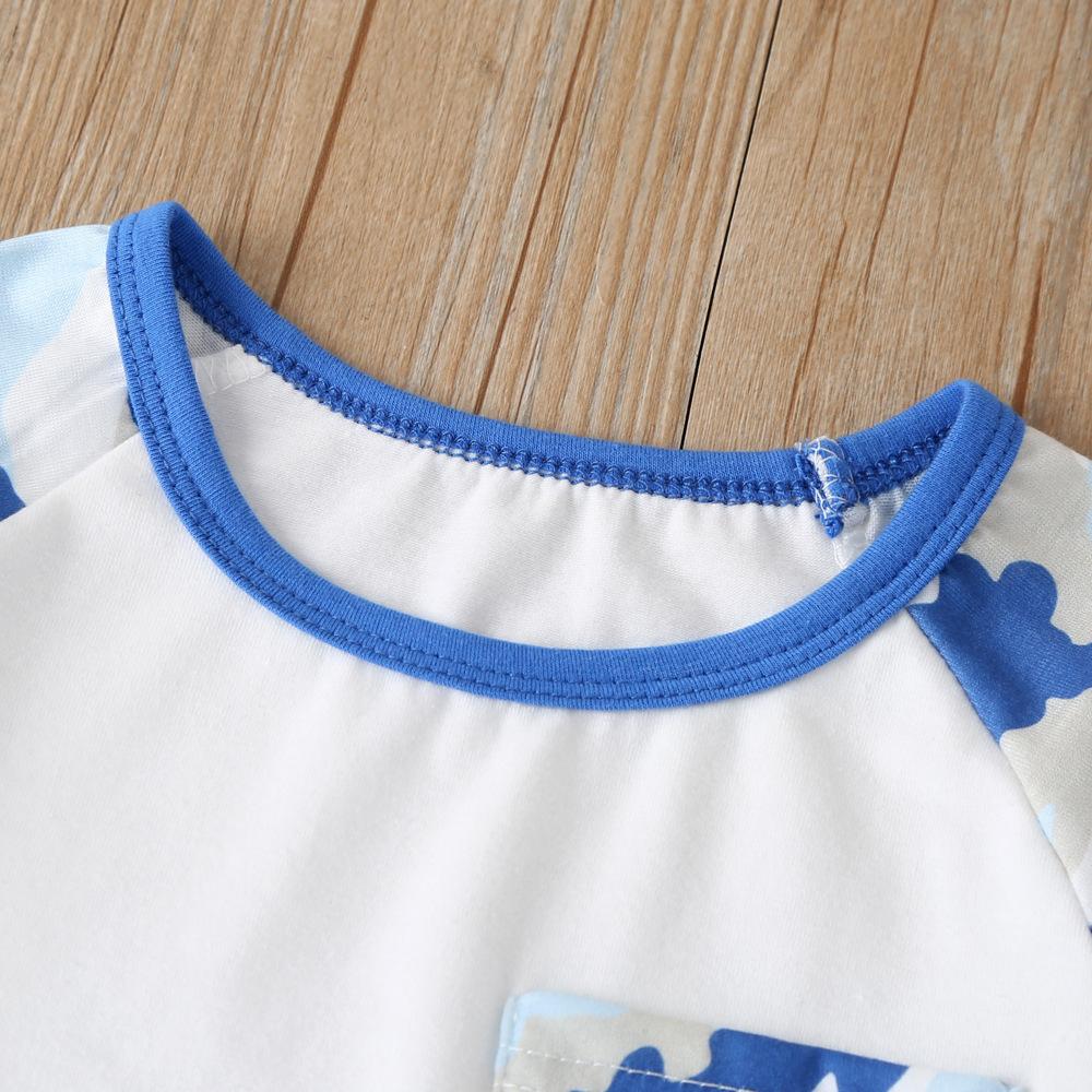Boys Camouflage Printed Short Sleeve T-shirt & Shorts Wholesale Boys Suits