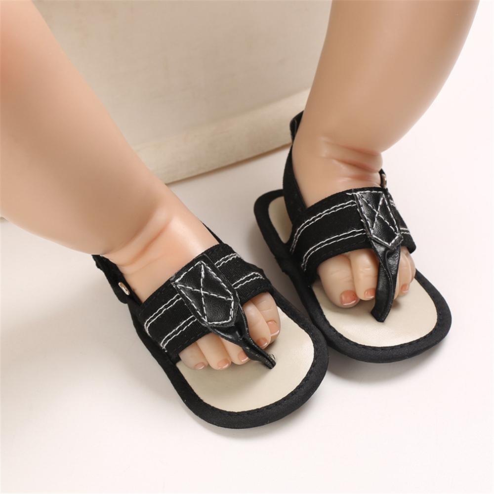 Baby Unisex Canvas Adjust Magic Tape Flip Throng Sandals Wholesale Baby Shoes