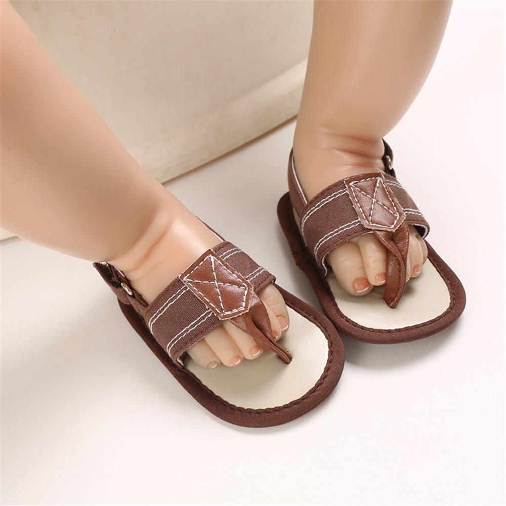 Baby Unisex Canvas Adjust Magic Tape Flip Throng Sandals Wholesale Baby Shoes