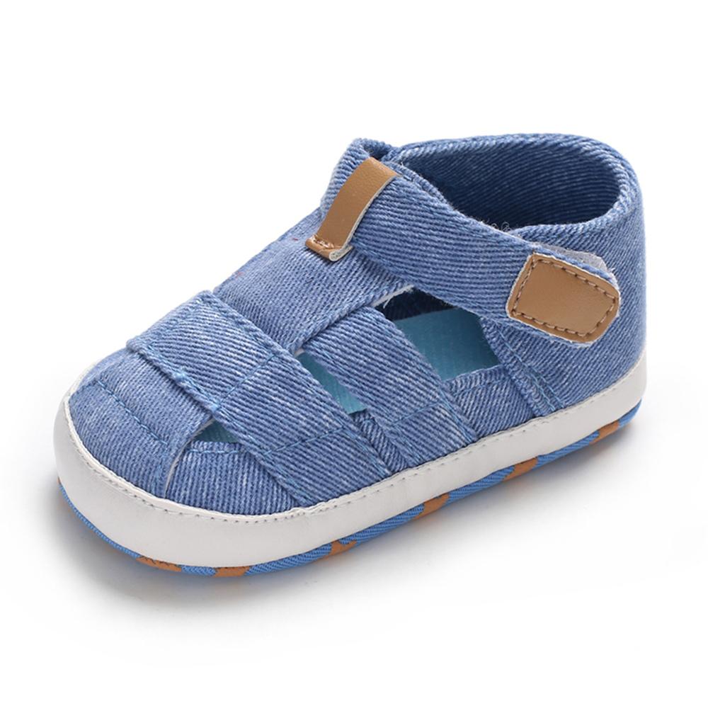 Baby Canvas Hollow Out Magic Tape Comfy Sandals Baby Shoes Wholesale