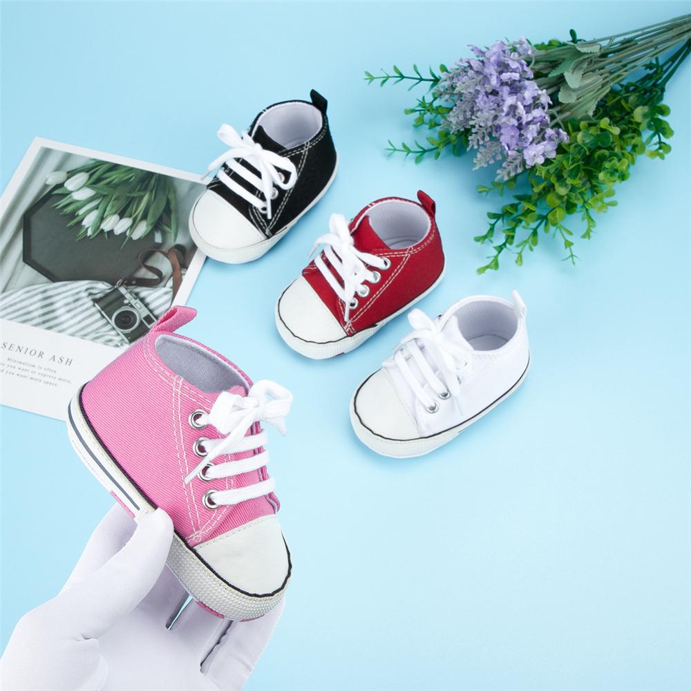 Baby Unisex Canvas Lace Up Sneakers Wholesale Child Shoes