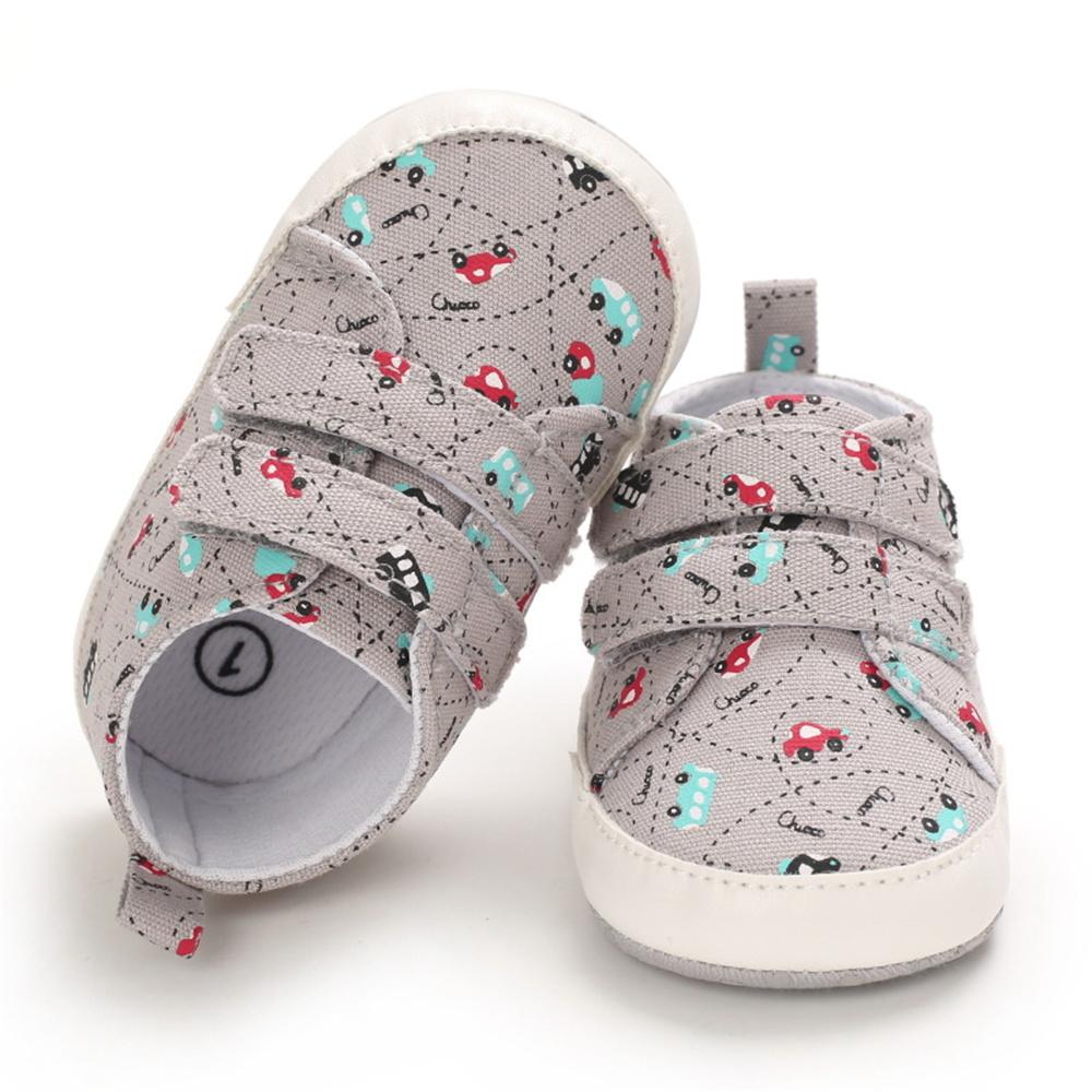 Baby Boys Canvas MagicTape Cartoon Printed Sneakers Wholesale Baby Shoes