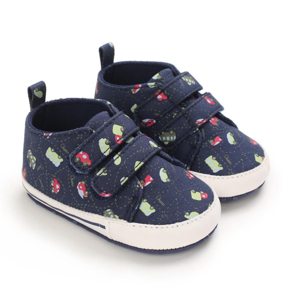 Baby Boys Canvas MagicTape Cartoon Printed Sneakers Wholesale Baby Shoes