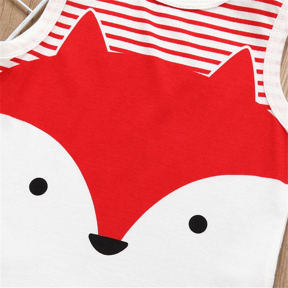 Baby Cartoon Animal Printed Sleeveless Romper Cheap Baby Clothes In Bulk