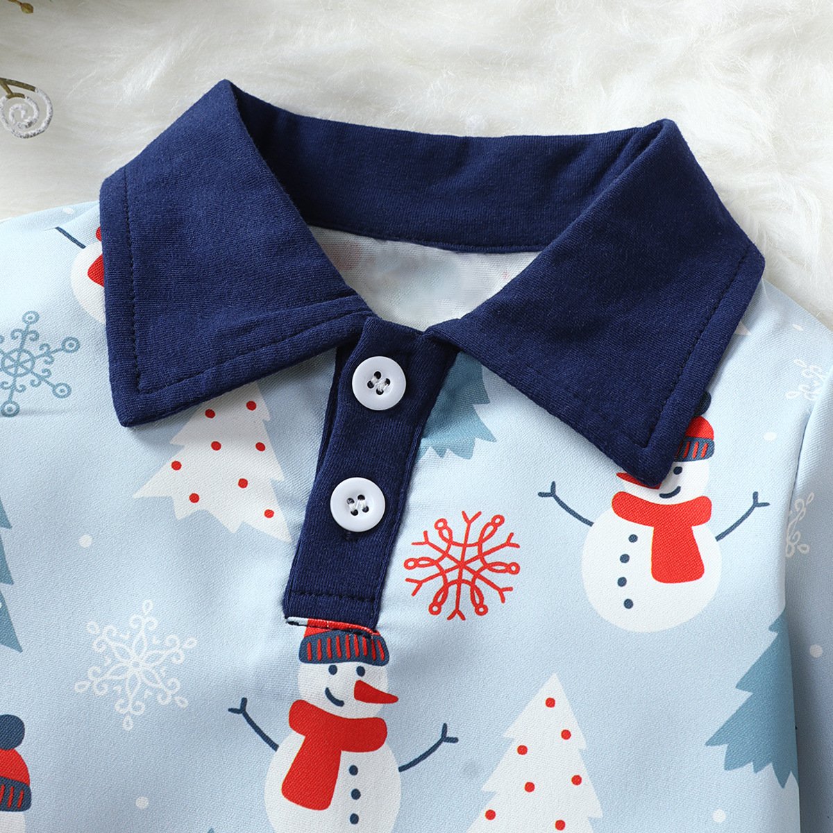 Baby Boys Cartoon Christmas Long Sleeve Romper baby wholesale clothing