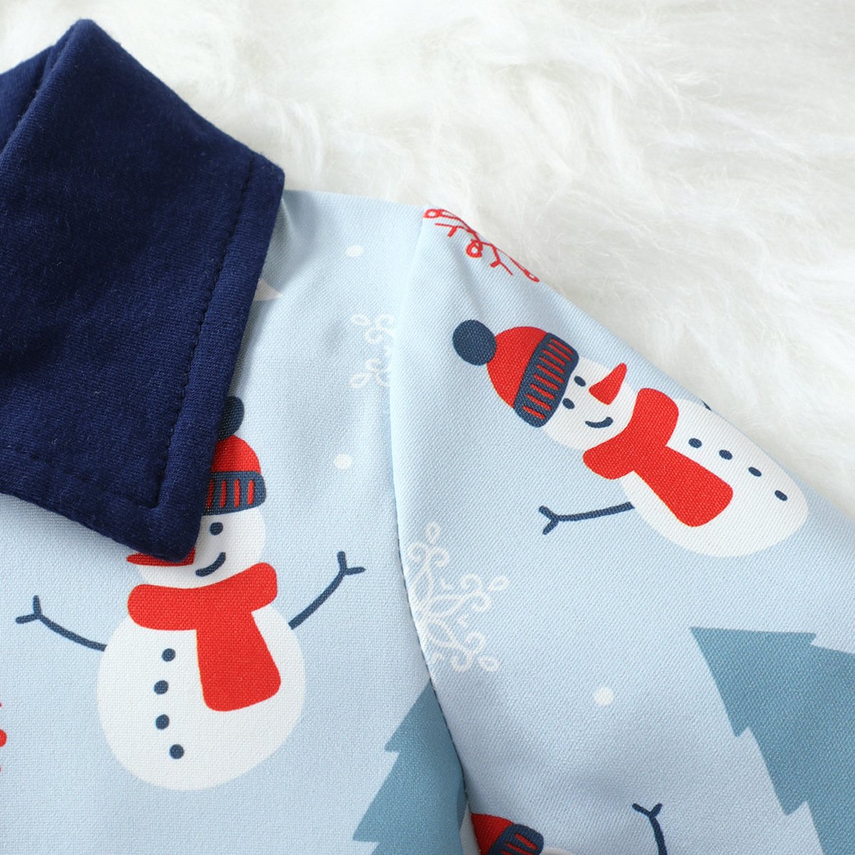 Baby Boys Cartoon Christmas Long Sleeve Romper baby wholesale clothing