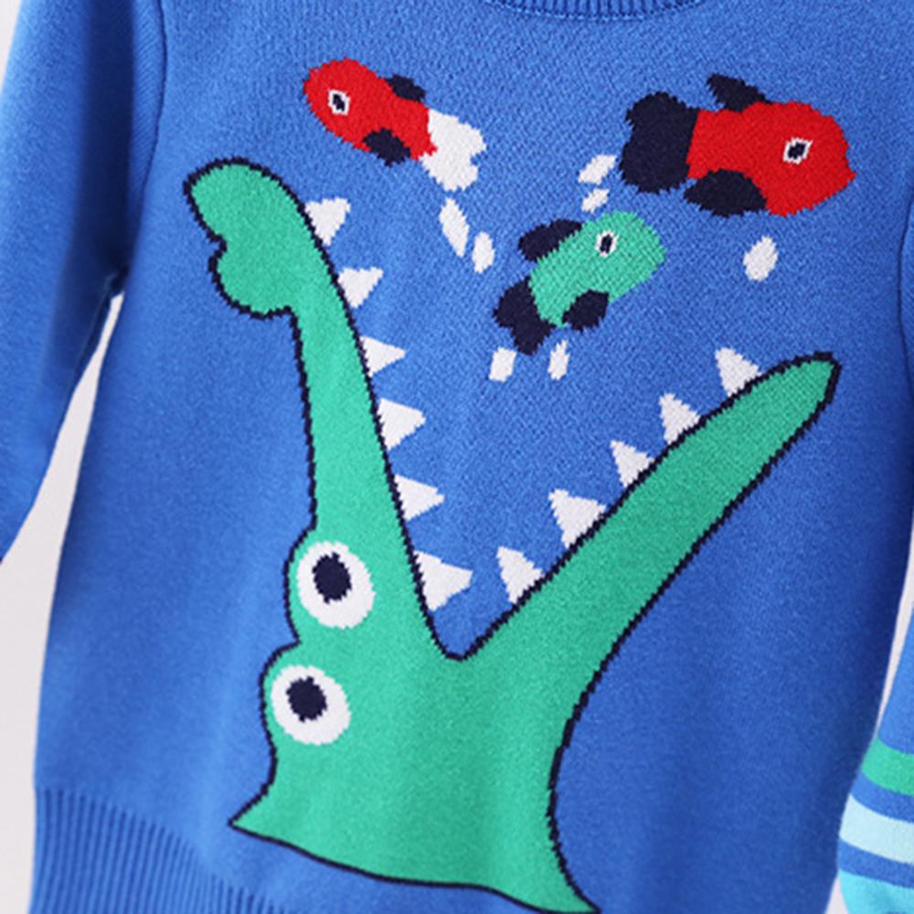 Boys Cartoon Crocodile Pullover Sweater Boy Wholesale Clothing